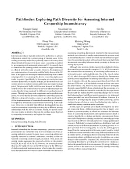 Pathfinder: Exploring Path Diversity for Assessing Internet Censorship
  Inconsistency