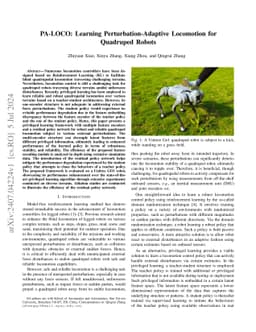 PA-LOCO: Learning Perturbation-Adaptive Locomotion for Quadruped Robots