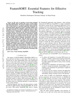 FeatureSORT: Essential Features for Effective Tracking