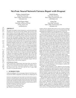 NeuFair: Neural Network Fairness Repair with Dropout