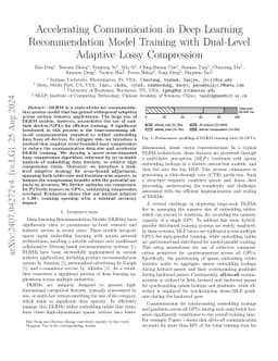 Accelerating Communication in Deep Learning Recommendation Model
  Training with Dual-Level Adaptive Lossy Compression