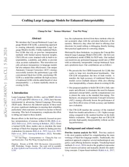 Crafting Large Language Models for Enhanced Interpretability