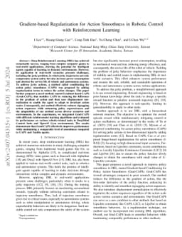 Gradient-based Regularization for Action Smoothness in Robotic Control
  with Reinforcement Learning