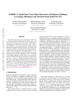 ZARRIO @ Ego4D Short Term Object Interaction Anticipation Challenge:
  Leveraging Affordances and Attention-based models for STA