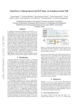 TokenVerse: Unifying Speech and NLP Tasks via Transducer-based ASR
