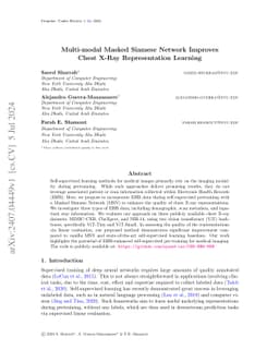 Multi-modal Masked Siamese Network Improves Chest X-Ray Representation
  Learning