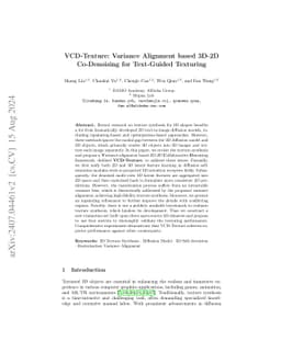 VCD-Texture: Variance Alignment based 3D-2D Co-Denoising for Text-Guided
  Texturing