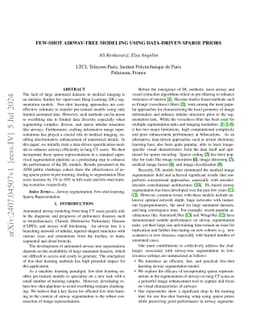 Few-Shot Airway-Tree Modeling using Data-Driven Sparse Priors