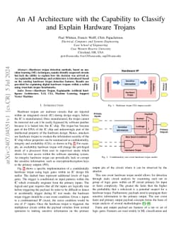 An AI Architecture with the Capability to Classify and Explain Hardware
  Trojans