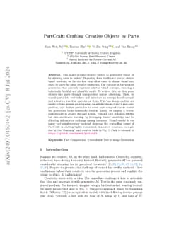 PartCraft: Crafting Creative Objects by Parts