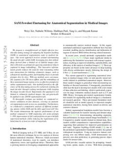 SAM Fewshot Finetuning for Anatomical Segmentation in Medical Images