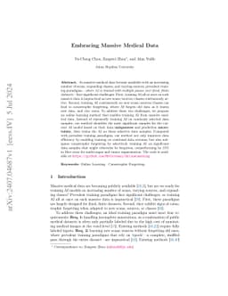 Embracing Massive Medical Data