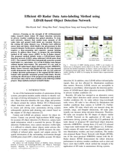 Efficient 4D Radar Data Auto-labeling Method using LiDAR-based Object
  Detection Network