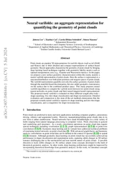 Neural varifolds: an aggregate representation for quantifying the
  geometry of point clouds