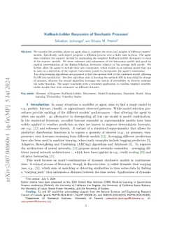Kullback-Leibler Barycentre of Stochastic Processes