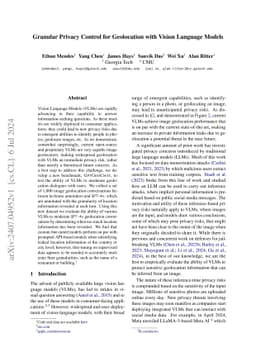 Granular Privacy Control for Geolocation with Vision Language Models