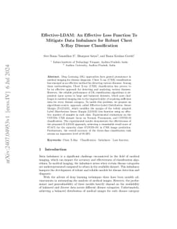 Effective-LDAM: An Effective Loss Function To Mitigate Data Imbalance
  for Robust Chest X-Ray Disease Classification