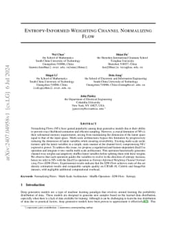 Entropy-Informed Weighting Channel Normalizing Flow