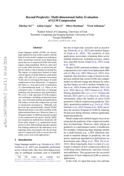 Beyond Perplexity: Multi-dimensional Safety Evaluation of LLM
  Compression