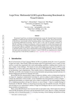 LogicVista: Multimodal LLM Logical Reasoning Benchmark in Visual
  Contexts