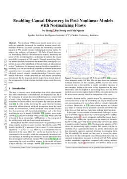 Enabling Causal Discovery in Post-Nonlinear Models with Normalizing
  Flows