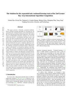 The Solution for the sequential task continual learning track of the 2nd
  Greater Bay Area International Algorithm Competition