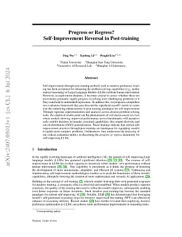 Progress or Regress? Self-Improvement Reversal in Post-training