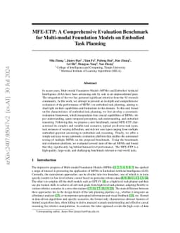 MFE-ETP: A Comprehensive Evaluation Benchmark for Multi-modal Foundation
  Models on Embodied Task Planning
