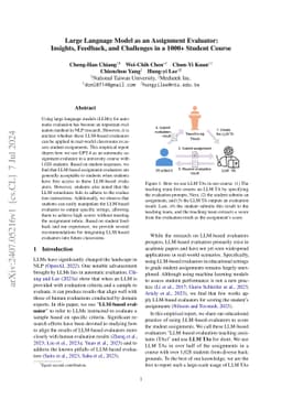 Large Language Model as an Assignment Evaluator: Insights, Feedback, and
  Challenges in a 1000+ Student Course