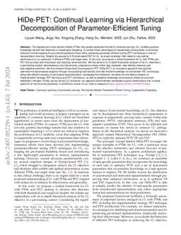 HiDe-PET: Continual Learning via Hierarchical Decomposition of Parameter-Efficient Tuning