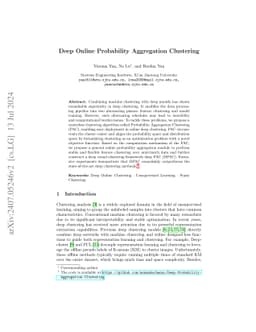 Deep Online Probability Aggregation Clustering