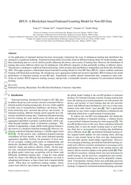 BFLN: A Blockchain-based Federated Learning Model for Non-IID Data