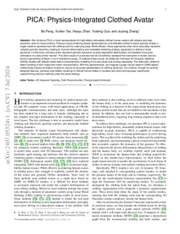 PICA: Physics-Integrated Clothed Avatar