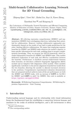 Multi-branch Collaborative Learning Network for 3D Visual Grounding