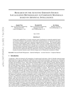 Research on the Acoustic Emission Source Localization Methodology in
  Composite Materials based on Artificial Intelligence
