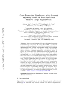 Cross Prompting Consistency with Segment Anything Model for
  Semi-supervised Medical Image Segmentation