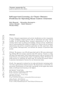 Self-supervised Learning via Cluster Distance Prediction for Operating
  Room Context Awareness