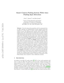 Smart Camera Parking System With Auto Parking Spot Detection