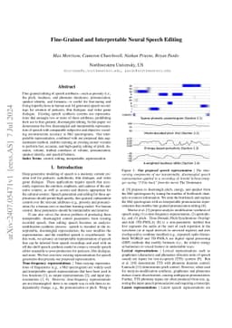 Fine-Grained and Interpretable Neural Speech Editing