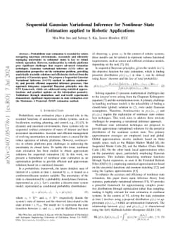 Sequential Gaussian Variational Inference for Nonlinear State Estimation
  applied to Robotic Applications