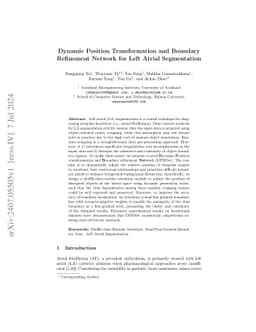 Dynamic Position Transformation and Boundary Refinement Network for Left
  Atrial Segmentation
