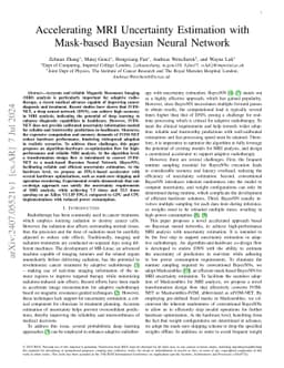 Accelerating MRI Uncertainty Estimation with Mask-based Bayesian Neural
  Network