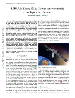 SSPARE: Space Solar Power Autonomously Reconfigurable Elements