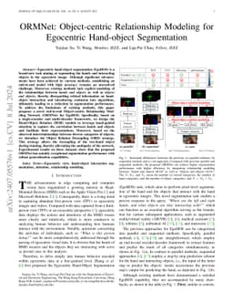 CaRe-Ego: Contact-aware Relationship Modeling for Egocentric Interactive Hand-object Segmentation