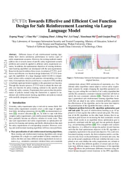 $\mathrm{E^{2}CFD}$: Towards Effective and Efficient Cost Function
  Design for Safe Reinforcement Learning via Large Language Model