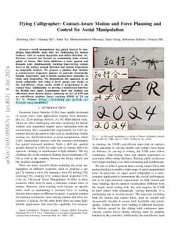 Flying Calligrapher: Contact-Aware Motion and Force Planning and Control for Aerial Manipulation