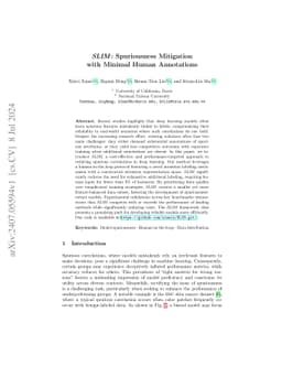 SLIM: Spuriousness Mitigation with Minimal Human Annotations