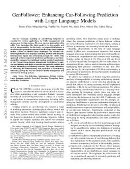 GenFollower: Enhancing Car-Following Prediction with Large Language
  Models