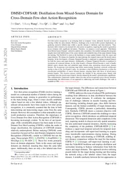 DMSD-CDFSAR: Distillation from Mixed-Source Domain for Cross-Domain
  Few-shot Action Recognition