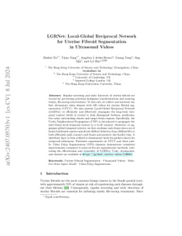 LGRNet: Local-Global Reciprocal Network for Uterine Fibroid Segmentation
  in Ultrasound Videos
